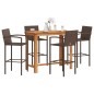 vidaXL 5-tlg. Gartenbar-Set Braun Massivholz Akazie und Poly Rattan vidaXL 5-tlg. Gartenbar-Set Braun Massivholz Akazie und Poly Rattan