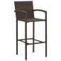 vidaXL 5-tlg. Gartenbar-Set Braun Massivholz Akazie und Poly Rattan vidaXL 5-tlg. Gartenbar-Set Braun Massivholz Akazie und Poly Rattan