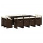 vidaXL 13-tlg. Garten-Essgruppe mit Kissen Braun Poly Rattan vidaXL 13-tlg. Garten-Essgruppe mit Kissen Braun Poly Rattan