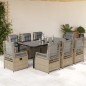 vidaXL 9-tlg. Garten-Essgruppe mit Kissen Beige Poly Rattan vidaXL 9-tlg. Garten-Essgruppe mit Kissen Beige Poly Rattan
