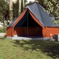 vidaXL Tipi-Familienzelt 10 Personen Grau und Orange Wasserdicht vidaXL Tipi-Familienzelt 10 Personen Grau und Orange Wasserdicht