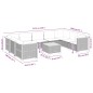 vidaXL 10-tlg. Garten-Sofagarnitur mit Kissen Grau Poly Rattan vidaXL 10-tlg. Garten-Sofagarnitur mit Kissen Grau Poly Rattan