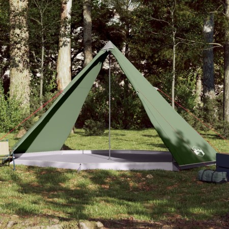vidaXL Tipi-Familienzelt 8 Personen Grün Wasserdicht