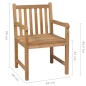 Gartenstühle 4 Stk. mit Blauen Kissen Massivholz Teak Gartenstühle 4 Stk. mit Blauen Kissen Massivholz Teak