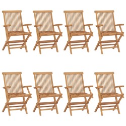 vidaXL Gartenstühle 8 Stk. Massivholz Teak
