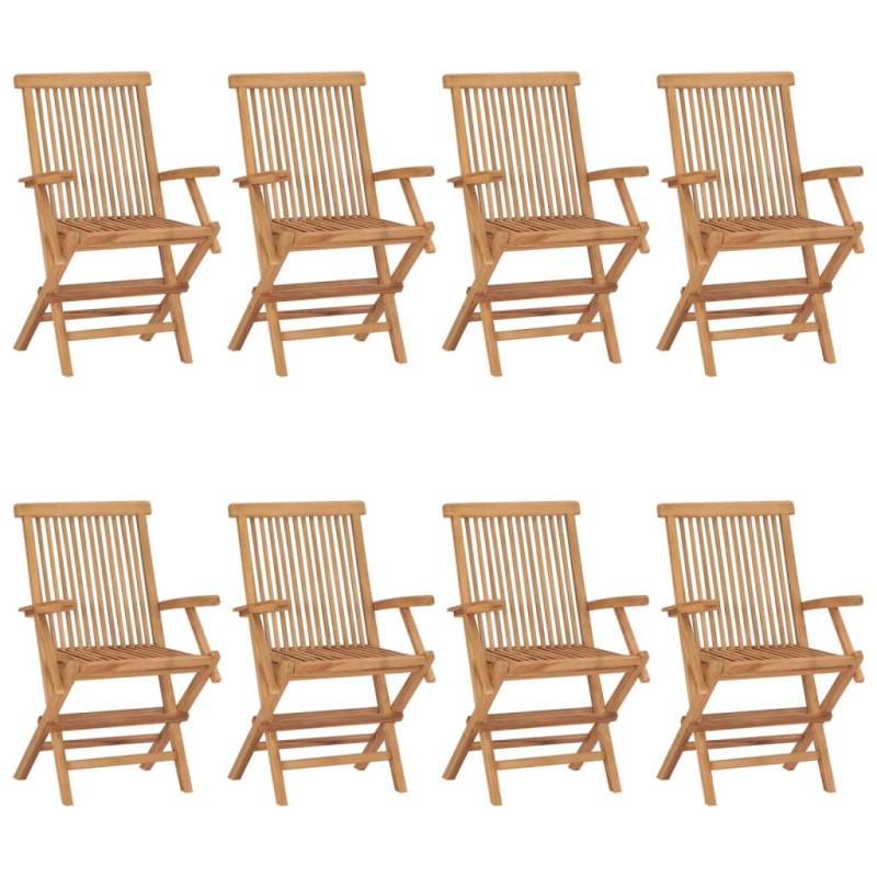 vidaXL Gartenstühle 8 Stk. Massivholz Teak vidaXL Gartenstühle 8 Stk. Massivholz Teak