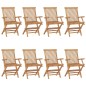 vidaXL Gartenstühle 8 Stk. Massivholz Teak vidaXL Gartenstühle 8 Stk. Massivholz Teak