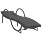 vidaXL Sonnenliegen 2 Stk. mit Tisch Grau Poly Rattan vidaXL Sonnenliegen 2 Stk. mit Tisch Grau Poly Rattan