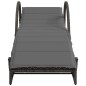 vidaXL Sonnenliegen 2 Stk. mit Tisch Grau Poly Rattan vidaXL Sonnenliegen 2 Stk. mit Tisch Grau Poly Rattan