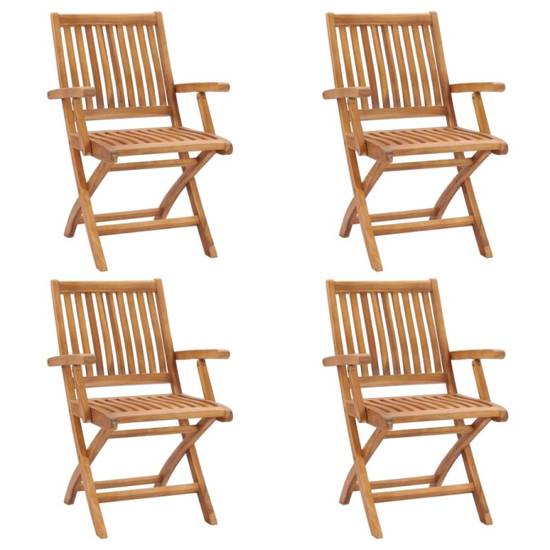 Klappbare Gartenstühle 4 Stk. Massivholz Teak Klappbare Gartenstühle 4 Stk. Massivholz Teak