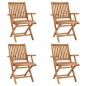 Klappbare Gartenstühle 4 Stk. Massivholz Teak Klappbare Gartenstühle 4 Stk. Massivholz Teak