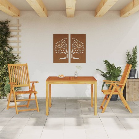 vidaXL 3-tlg. Garten-Essgruppe Massivholz Akazie
