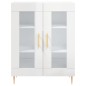 Highboard Hochglanz-Weiß 69,5x34x180 cm Holzwerkstoff Highboard Hochglanz-Weiß 69,5x34x180 cm Holzwerkstoff
