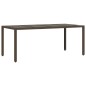 vidaXL 7-tlg. Garten-Essgruppe mit Kissen Braun Poly Rattan und Glas vidaXL 7-tlg. Garten-Essgruppe mit Kissen Braun Poly Rattan und Glas