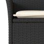 vidaXL 5-tlg. Garten-Essgruppe mit Kissen Schwarz Poly Rattan und Glas vidaXL 5-tlg. Garten-Essgruppe mit Kissen Schwarz Poly Rattan und Glas