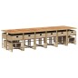 vidaXL 17-tlg. Garten-Essgruppe mit Kissen Beige Poly Rattan vidaXL 17-tlg. Garten-Essgruppe mit Kissen Beige Poly Rattan