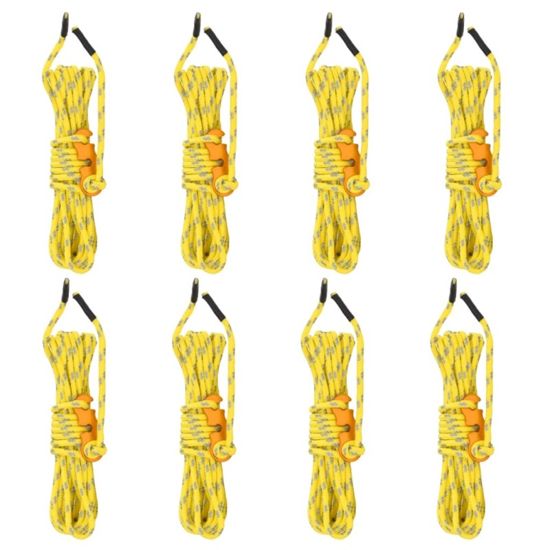 vidaXL Zeltleinen mit Seilspannern 8 Stk. Reflektierend 4 m 4 mm vidaXL Zeltleinen mit Seilspannern 8 Stk. Reflektierend 4 m 4 mm