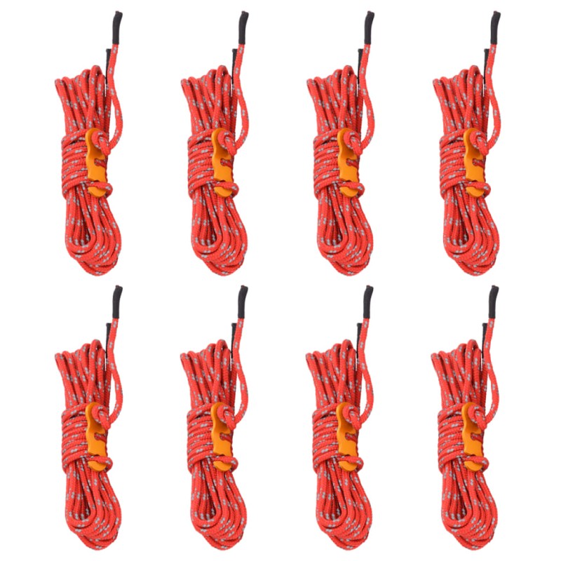 vidaXL Zeltleinen mit Seilspannern 8 Stk. Reflektierend 4 m 4 mm vidaXL Zeltleinen mit Seilspannern 8 Stk. Reflektierend 4 m 4 mm