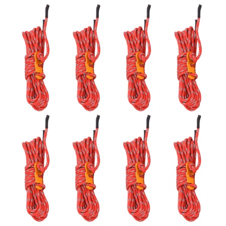 vidaXL Zeltleinen mit Seilspannern 8 Stk. Reflektierend 4 m 4 mm