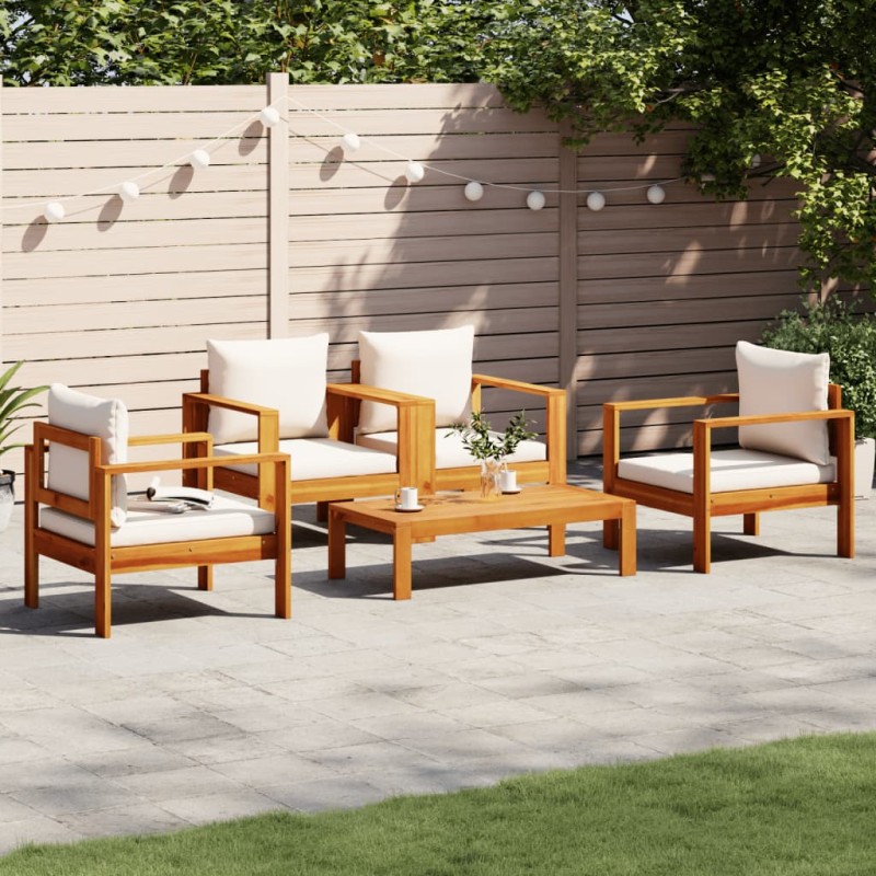 vidaXL 5-tlg. Garten-Sofagarnitur mit Kissen Massivholz Akazie vidaXL 5-tlg. Garten-Sofagarnitur mit Kissen Massivholz Akazie