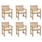 Gartenstühle 6 Stk. mit Creme Kissen Massivholz Teak Gartenstühle 6 Stk. mit Creme Kissen Massivholz Teak