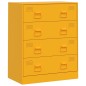 vidaXL Sideboard Senfgelb 67x39x83 cm Stahl vidaXL Sideboard Senfgelb 67x39x83 cm Stahl