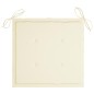 Gartenstühle 6 Stk. mit Creme Kissen Massivholz Teak Gartenstühle 6 Stk. mit Creme Kissen Massivholz Teak