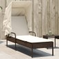 vidaXL Sonnenliege mit Dach Braun Poly Rattan vidaXL Sonnenliege mit Dach Braun Poly Rattan