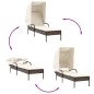vidaXL Sonnenliege mit Dach Braun Poly Rattan vidaXL Sonnenliege mit Dach Braun Poly Rattan