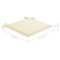 Gartenstühle 6 Stk. mit Creme Kissen Massivholz Teak Gartenstühle 6 Stk. mit Creme Kissen Massivholz Teak