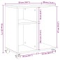 vidaXL Beistelltisch mit Rollen Braun Eiche 50x30x55 cm Holzwerkstoff vidaXL Beistelltisch mit Rollen Braun Eiche 50x30x55 cm Holzwerkstoff