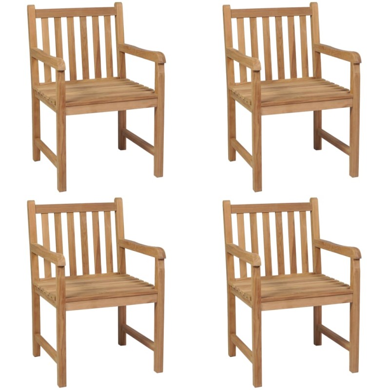 Gartenstühle 4 Stk. Massivholz Teak Gartenstühle 4 Stk. Massivholz Teak
