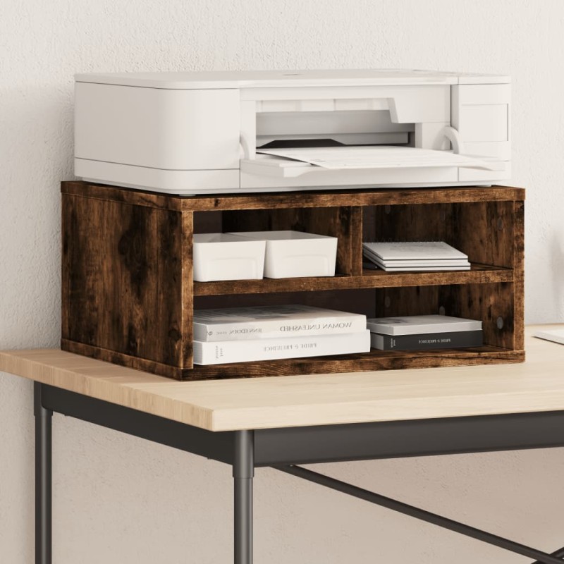 vidaXL Druckerständer Räuchereiche 49x40x22,5 cm Holzwerkstoff vidaXL Druckerständer Räuchereiche 49x40x22,5 cm Holzwerkstoff
