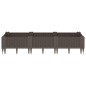 vidaXL Pflanzkasten mit Erdspießen Braun 125x40x28,5 cm PP vidaXL Pflanzkasten mit Erdspießen Braun 125x40x28,5 cm PP