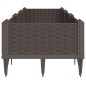 vidaXL Pflanzkasten mit Erdspießen Braun 125x40x28,5 cm PP vidaXL Pflanzkasten mit Erdspießen Braun 125x40x28,5 cm PP
