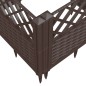 vidaXL Pflanzkasten mit Erdspießen Braun 125x40x28,5 cm PP vidaXL Pflanzkasten mit Erdspießen Braun 125x40x28,5 cm PP
