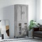 Highboard Betongrau 69,5x34x180 cm Holzwerkstoff Highboard Betongrau 69,5x34x180 cm Holzwerkstoff