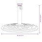 vidaXL Sonnenschirmständer für Ø38/48 mm Mast 12 kg Rund vidaXL Sonnenschirmständer für Ø38/48 mm Mast 12 kg Rund