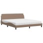vidaXL Bett mit Matratze Cappuccino-Braun 180x200 cm Kunstleder vidaXL Bett mit Matratze Cappuccino-Braun 180x200 cm Kunstleder