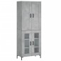 Highboard Betongrau 69,5x34x180 cm Holzwerkstoff Highboard Betongrau 69,5x34x180 cm Holzwerkstoff