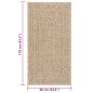 vidaXL Teppich ZIZUR 60x110 cm Jute-Optik Indoor und Outdoor vidaXL Teppich ZIZUR 60x110 cm Jute-Optik Indoor und Outdoor