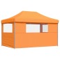vidaXL Partyzelt Faltbar Pop-Up mit 3 Seitenteilen Orange vidaXL Partyzelt Faltbar Pop-Up mit 3 Seitenteilen Orange