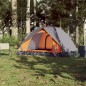vidaXL Kuppel-Campingzelt 3 Personen Grau und Orange Quick Release vidaXL Kuppel-Campingzelt 3 Personen Grau und Orange Quick Release