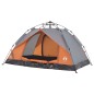 vidaXL Kuppel-Campingzelt 3 Personen Grau und Orange Quick Release vidaXL Kuppel-Campingzelt 3 Personen Grau und Orange Quick Release