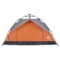 vidaXL Kuppel-Campingzelt 3 Personen Grau und Orange Quick Release vidaXL Kuppel-Campingzelt 3 Personen Grau und Orange Quick Release