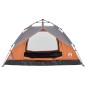 vidaXL Kuppel-Campingzelt 3 Personen Grau und Orange Quick Release vidaXL Kuppel-Campingzelt 3 Personen Grau und Orange Quick Release