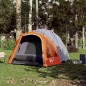 vidaXL Kuppel-Campingzelt 3 Personen Grau und Orange Quick Release vidaXL Kuppel-Campingzelt 3 Personen Grau und Orange Quick Release
