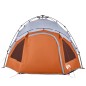 vidaXL Kuppel-Campingzelt 3 Personen Grau und Orange Quick Release vidaXL Kuppel-Campingzelt 3 Personen Grau und Orange Quick Release