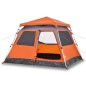 vidaXL Kuppel-Campingzelt 4 Personen Grau und Orange Quick Release vidaXL Kuppel-Campingzelt 4 Personen Grau und Orange Quick Release