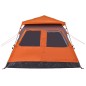 vidaXL Kuppel-Campingzelt 4 Personen Grau und Orange Quick Release vidaXL Kuppel-Campingzelt 4 Personen Grau und Orange Quick Release
